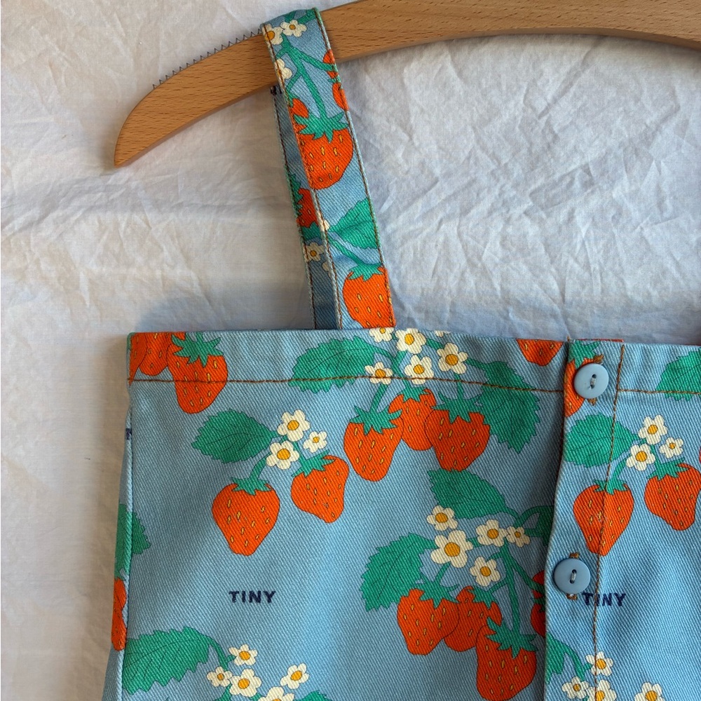 NWT SS25 SET / Tiny Cottons Crop Top + Straight Jeans Strawberries Set - Picture 11 of 16
